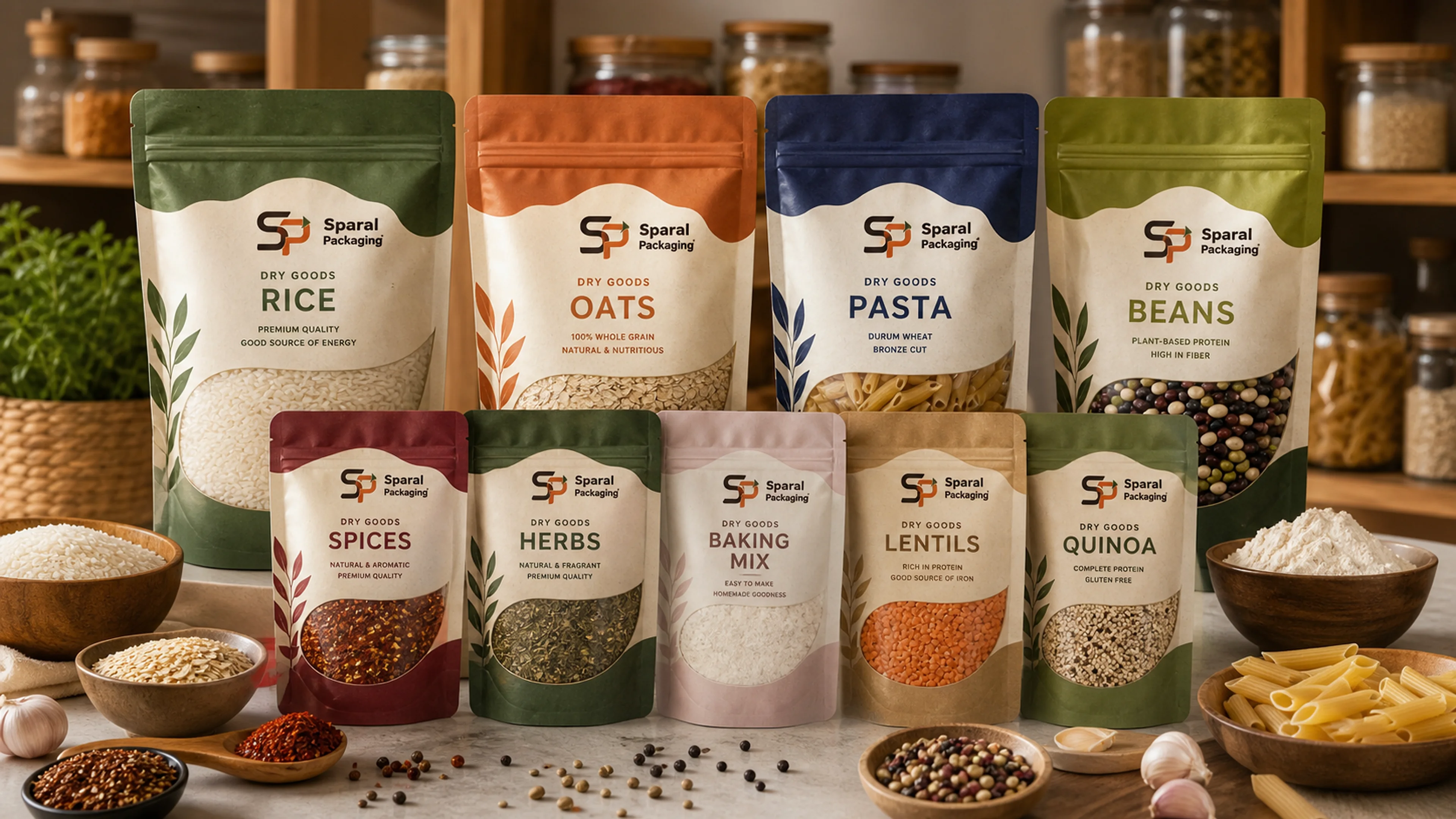 Pouch vs rigid packaging for pasta by Sparal Packaging