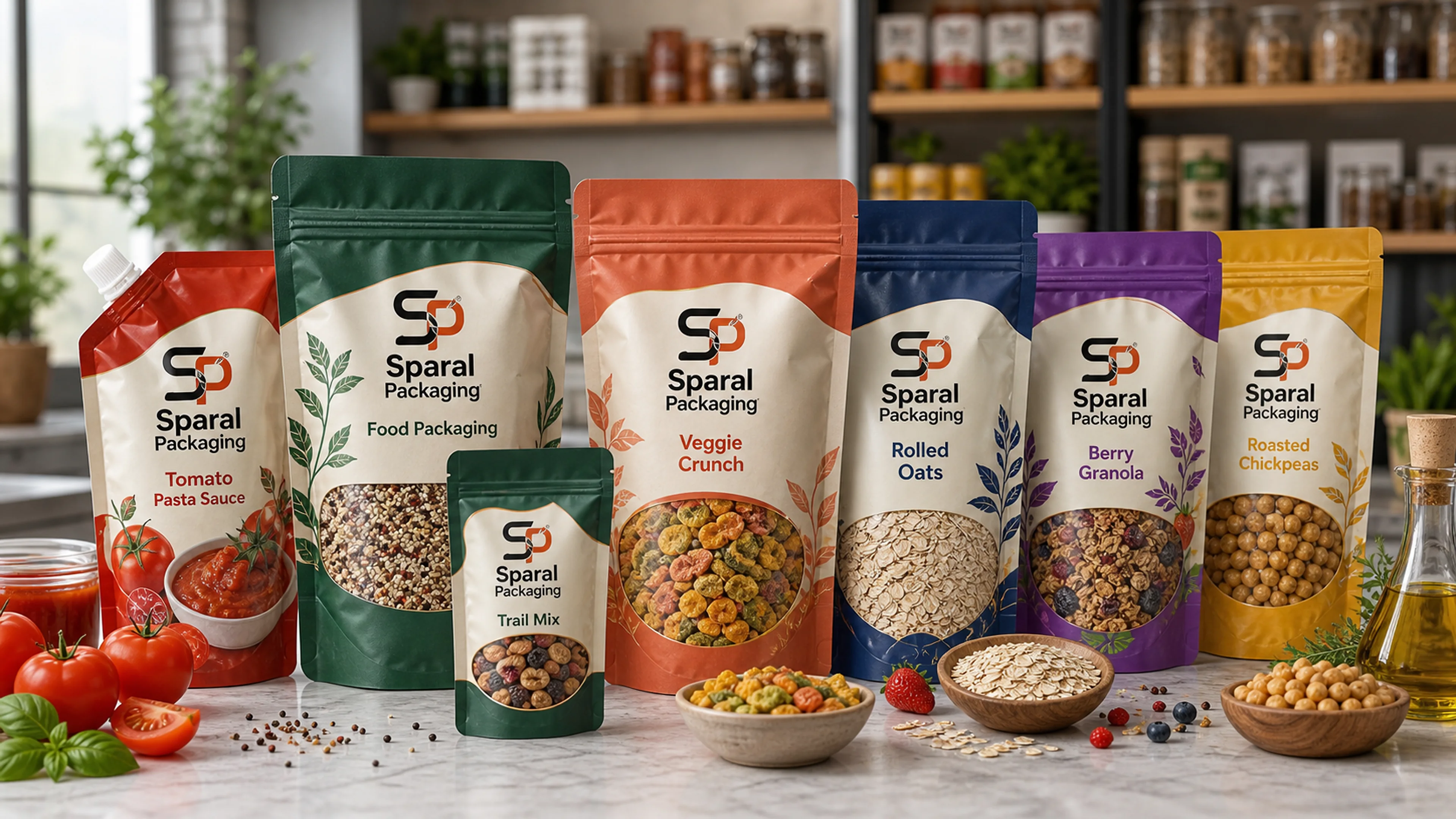 Custom pouch suppliers for Sparal Packaging