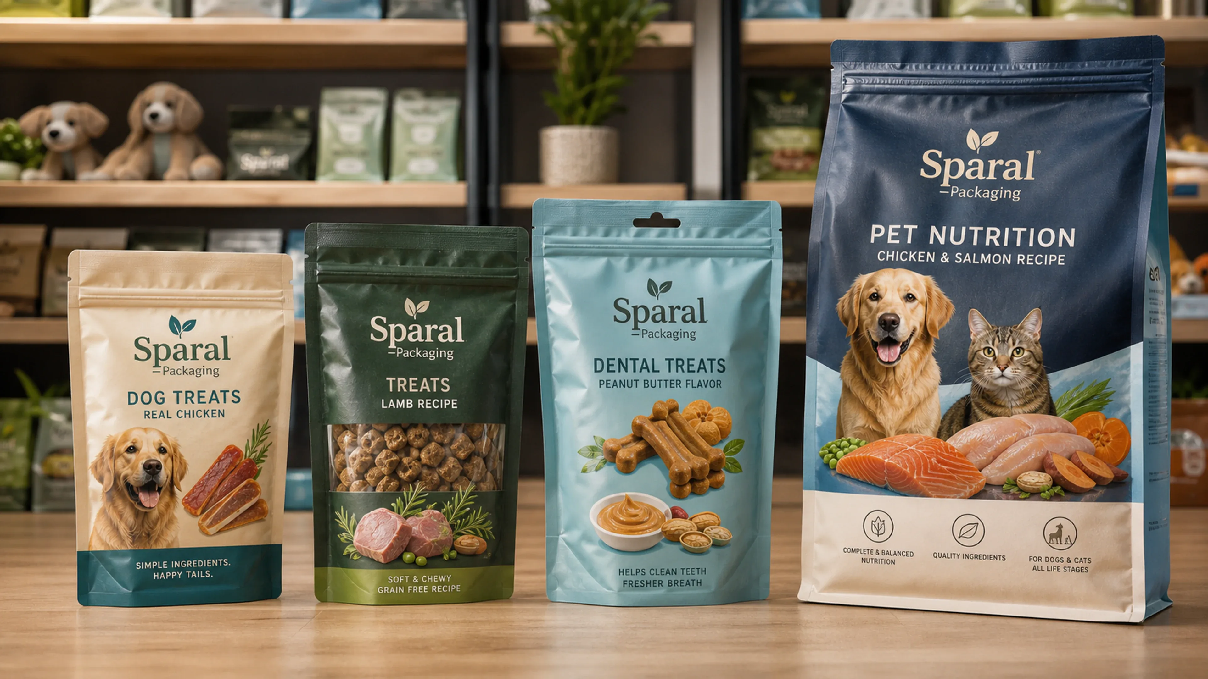 Custom pet food packaging by Sparal Packaging