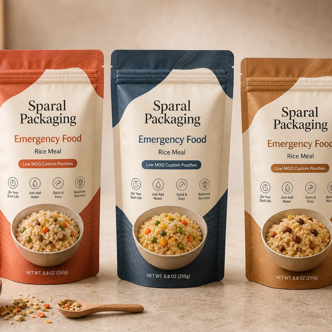 Emergency food pouch packaging opportunity by Sparal Packaging
