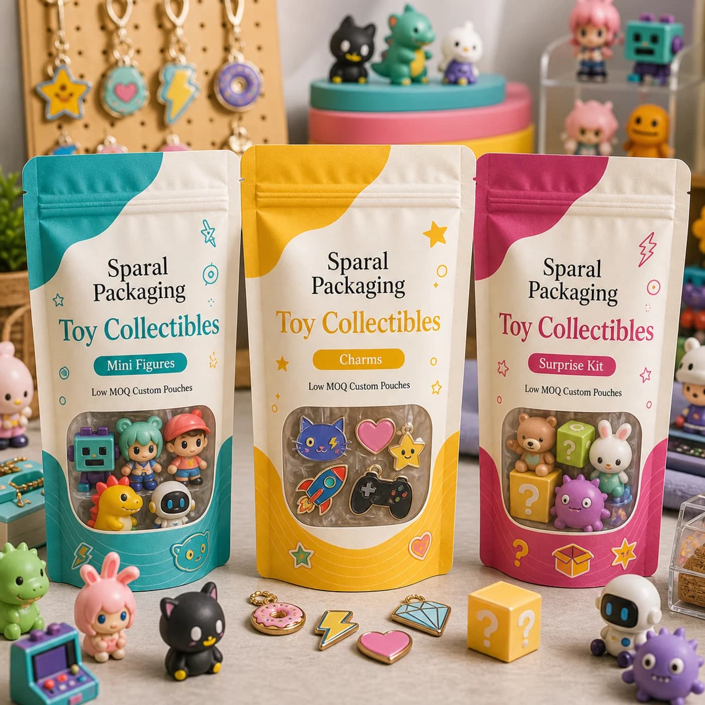 Toy collectibles pouch packaging opportunity by Sparal Packaging