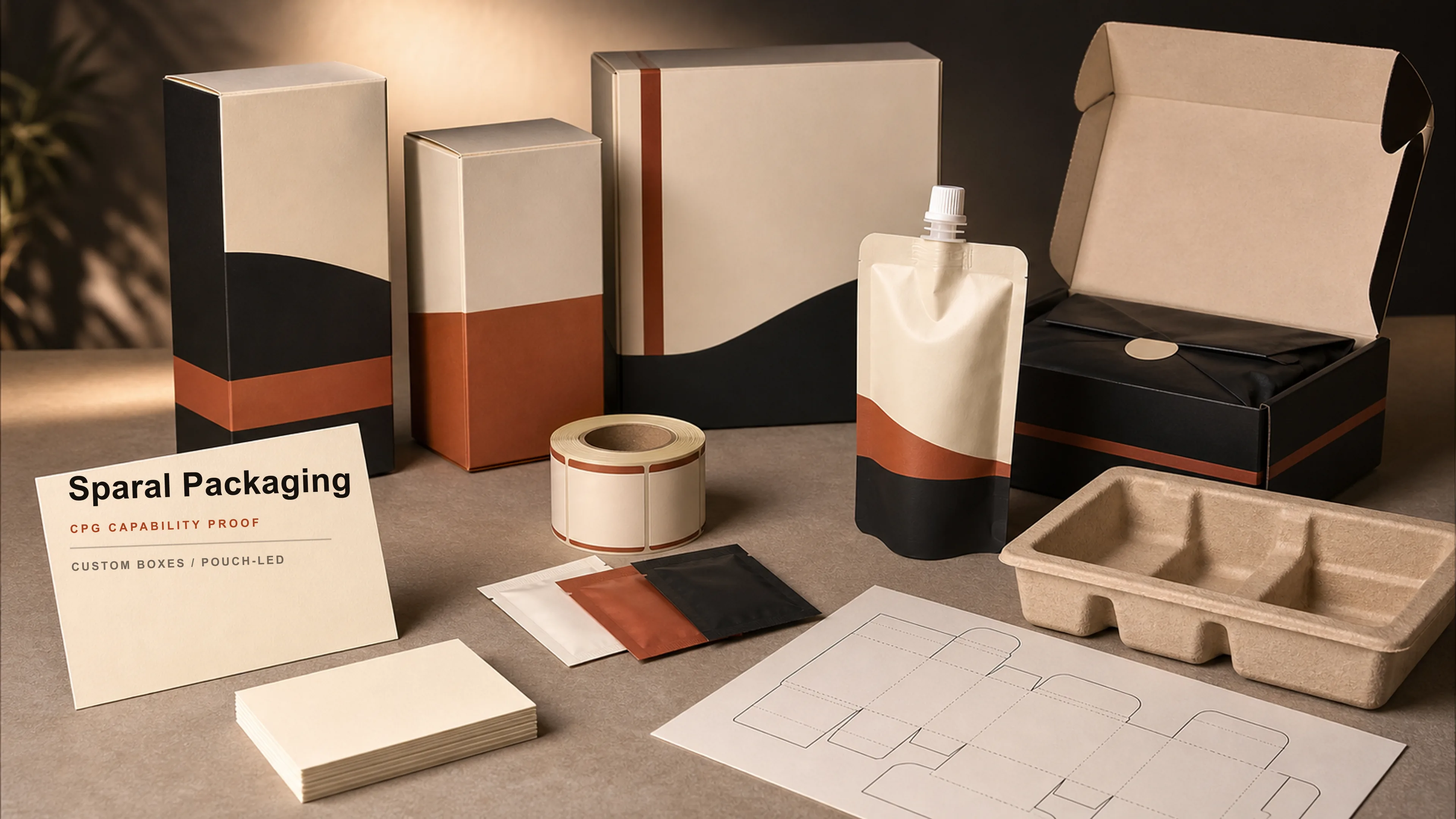 Premium rigid box packaging for custom CPG launch kits