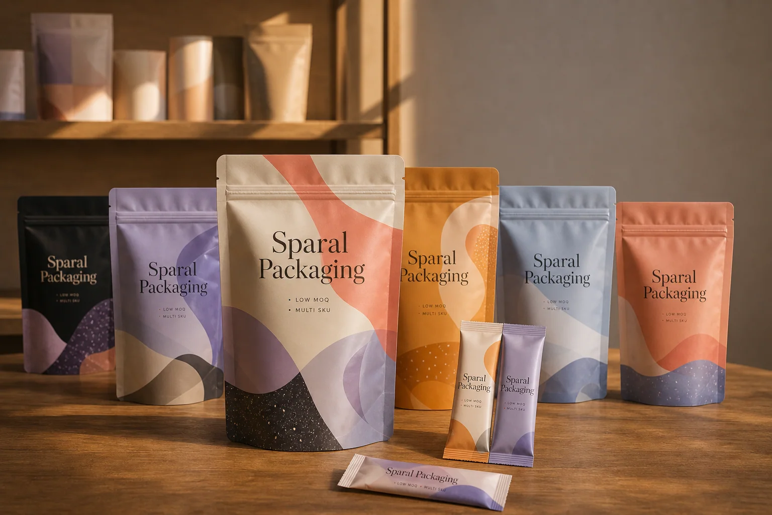 MOQ planning worksheet for custom pouch packaging by Sparal Packaging