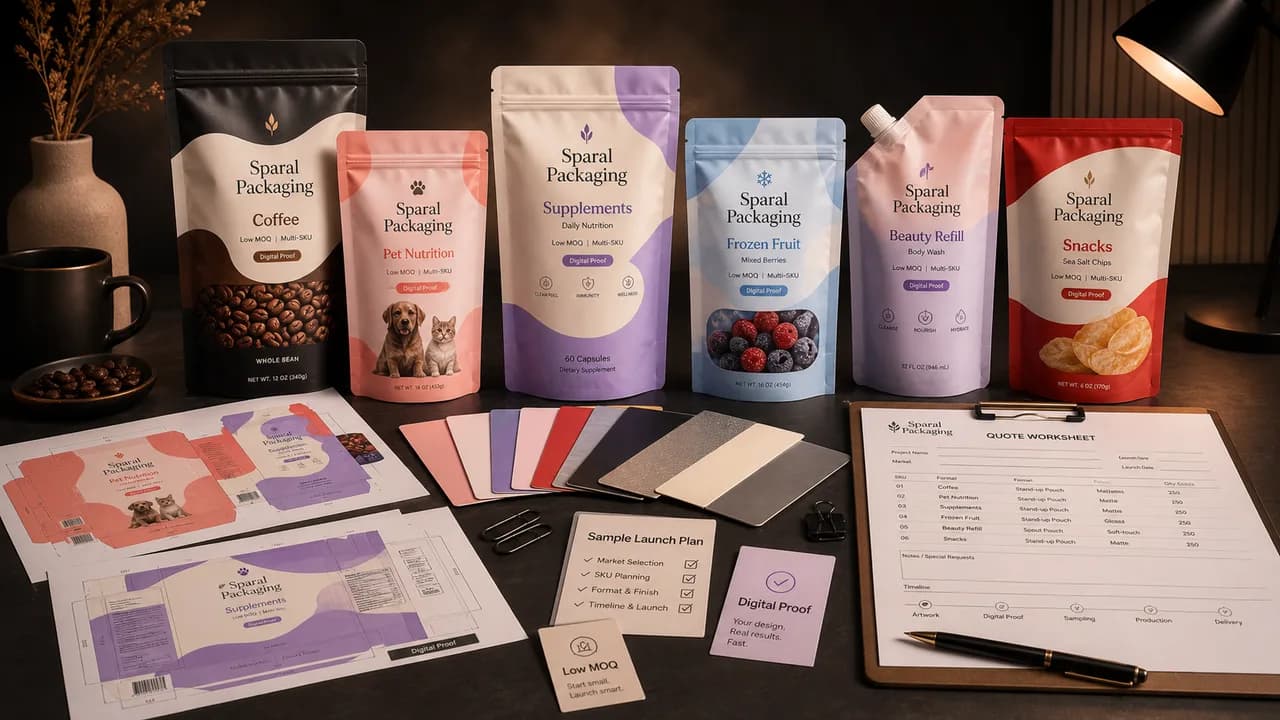 Sparal Packaging shipment and market-ready custom pouch cases