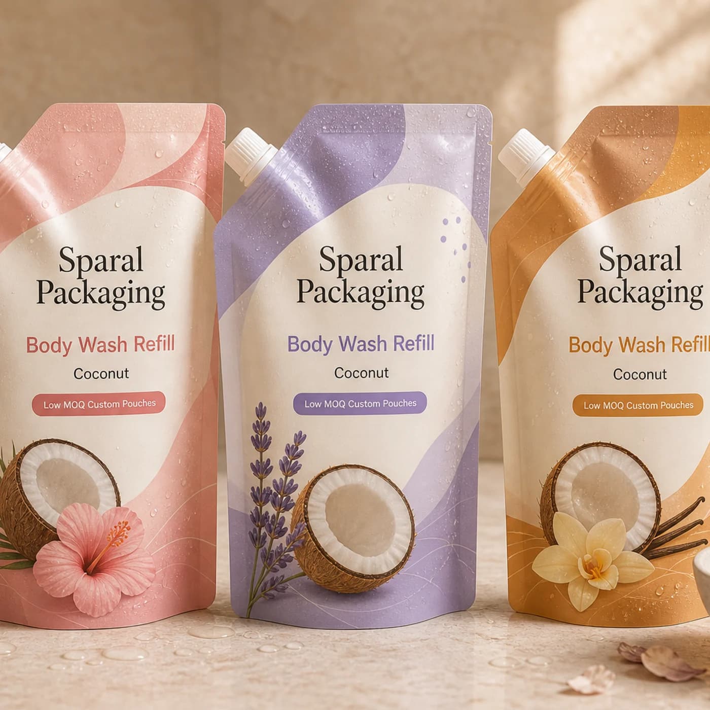 Body wash refill pouch packaging opportunity by Sparal Packaging