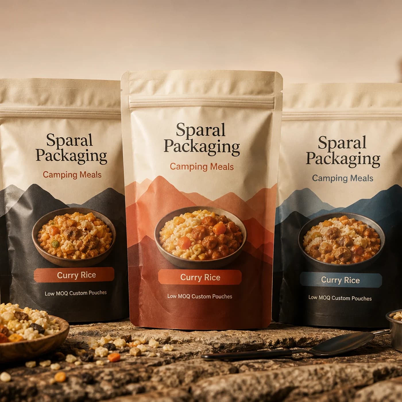 Camping meals pouch packaging opportunity by Sparal Packaging