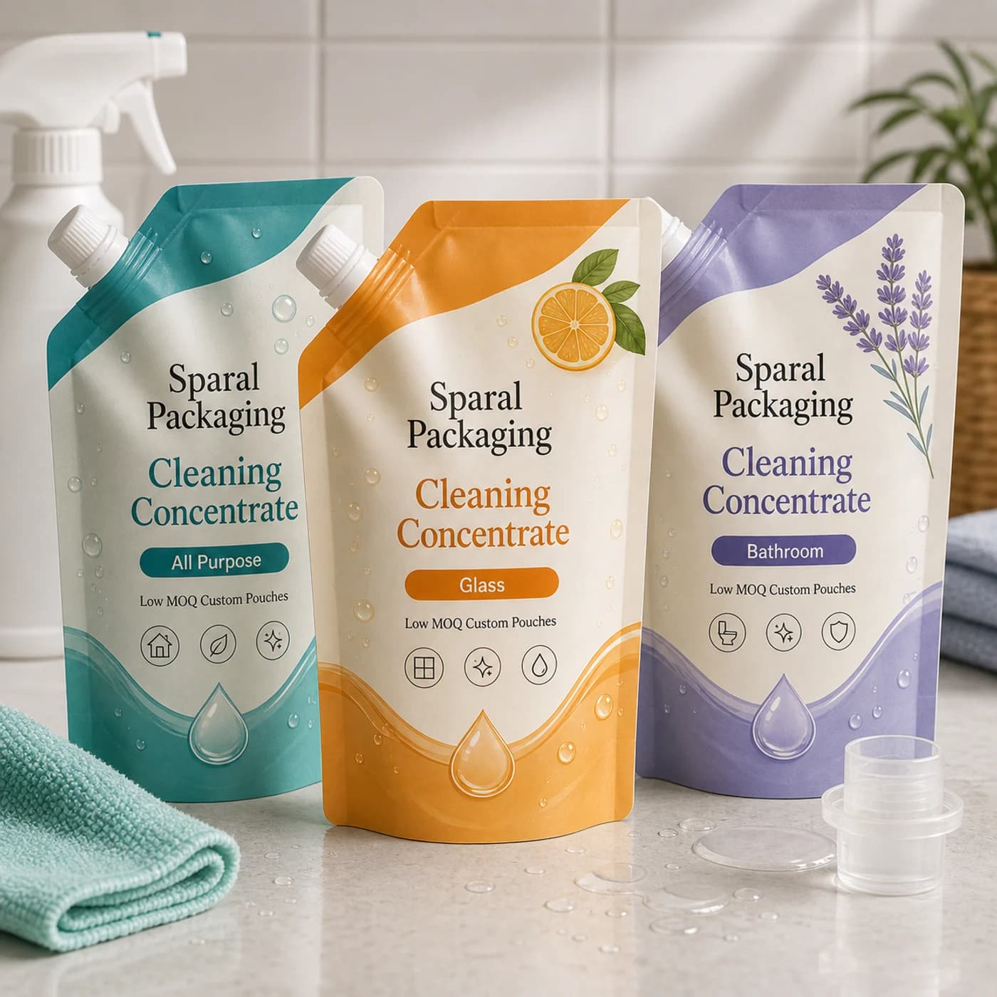 Cleaning concentrate pouch packaging opportunity by Sparal Packaging