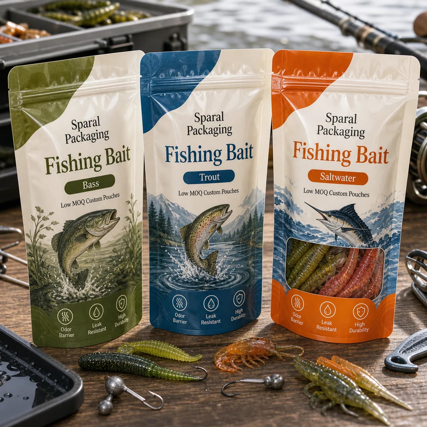 Fishing bait pouch packaging opportunity by Sparal Packaging