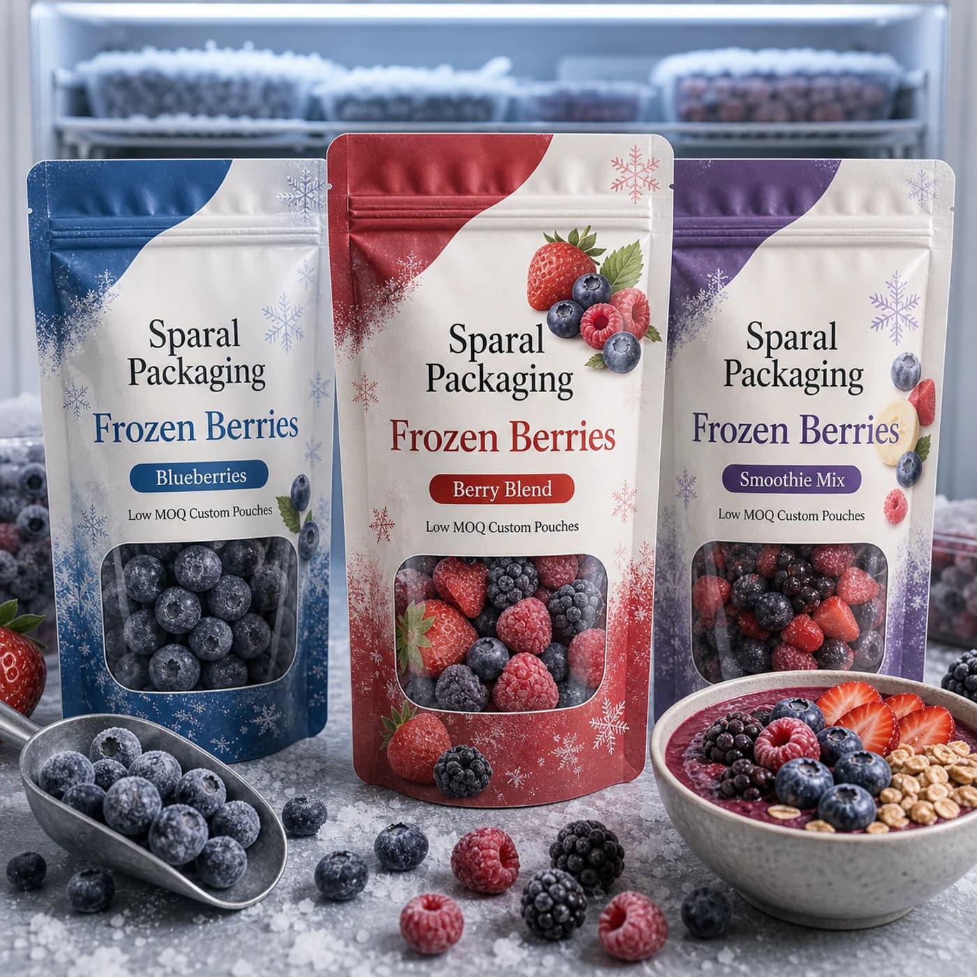 Frozen berries pouch packaging opportunity by Sparal Packaging