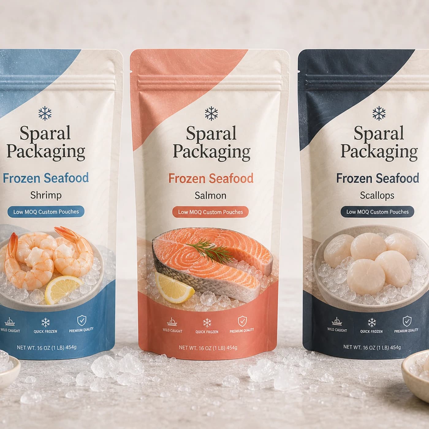 Frozen seafood pouch packaging opportunity by Sparal Packaging