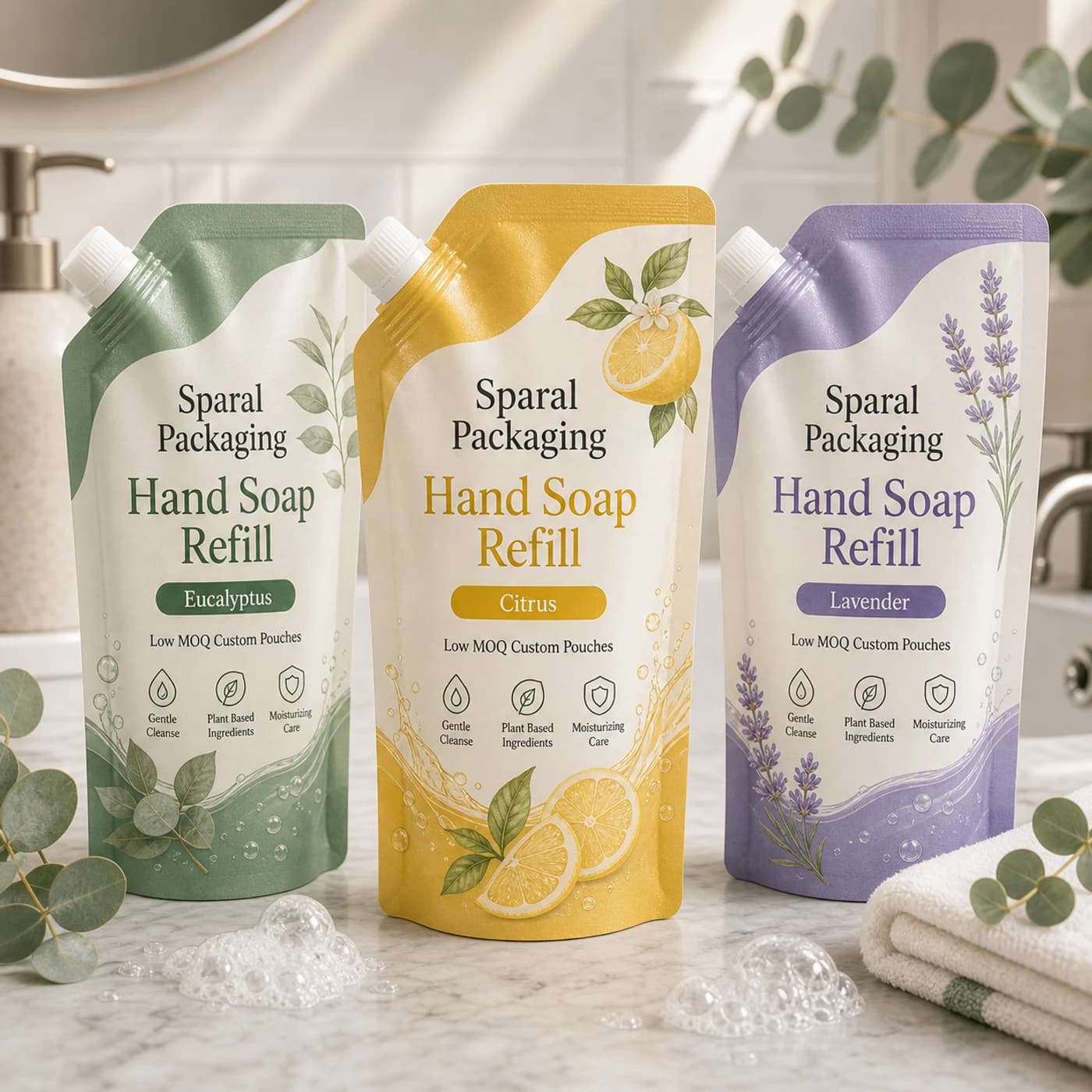 Hand soap refill pouch packaging opportunity by Sparal Packaging