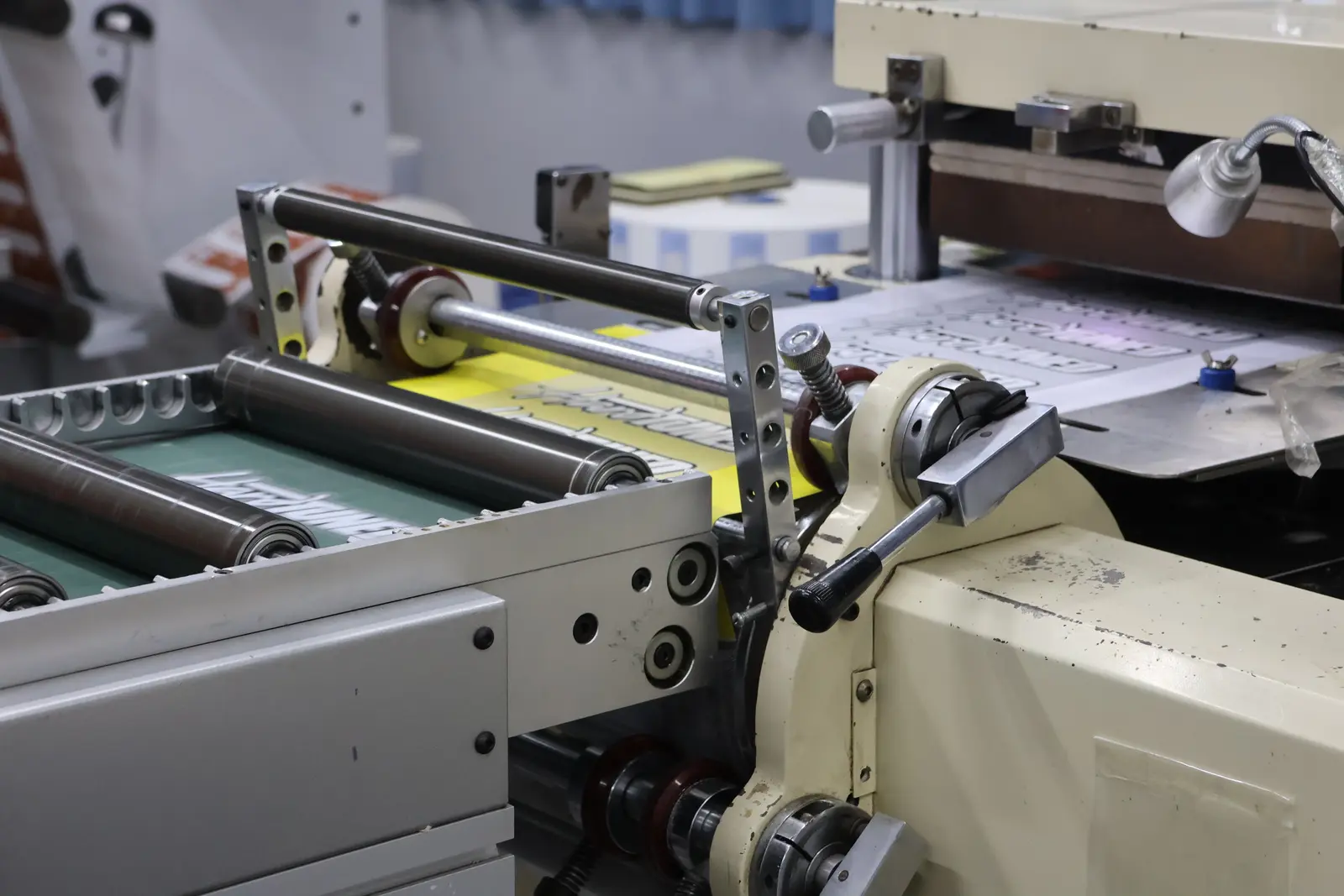 Custom-printed flexible film on Sparal Packaging's converting line